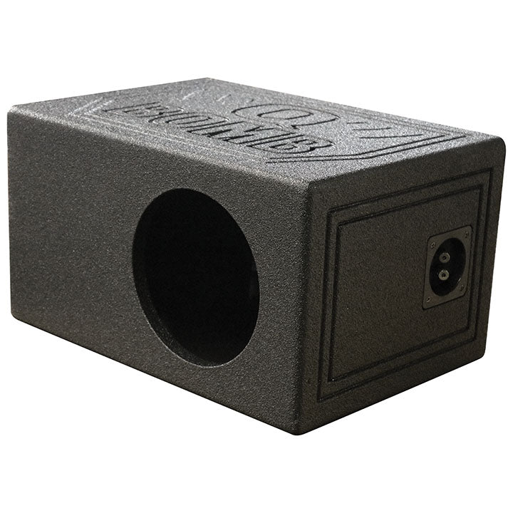 Rockville RQB8 Single 8" Side Ported Subwoofer Enclosure, Deep Bass, Bed Liner Finish, Durable MDF, for Car Audio Enthusiasts