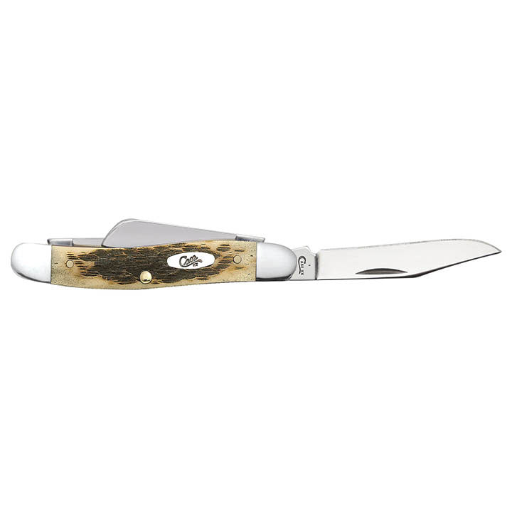 Case XX WR Pocket Knife Amber Bone Medium Stockman Cv Item #039 - (6318 Cv) - Length Closed: 3 5/8 Inches