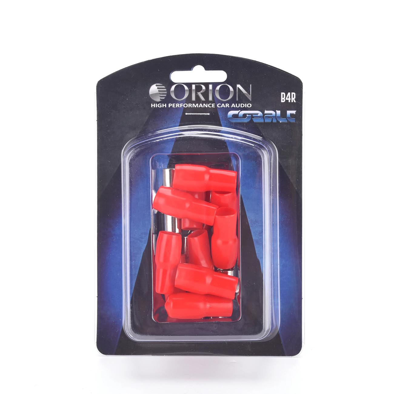 Orion Barrier Spade Fork Terminal B4R (10pcs) 4 Gauge AWG Connector Plugs - for Car Audio Terminal | Battery Cable Lug, Auto Parts, Automotive, Marine, Motorcycle, Trucks, RV - Gold Red
