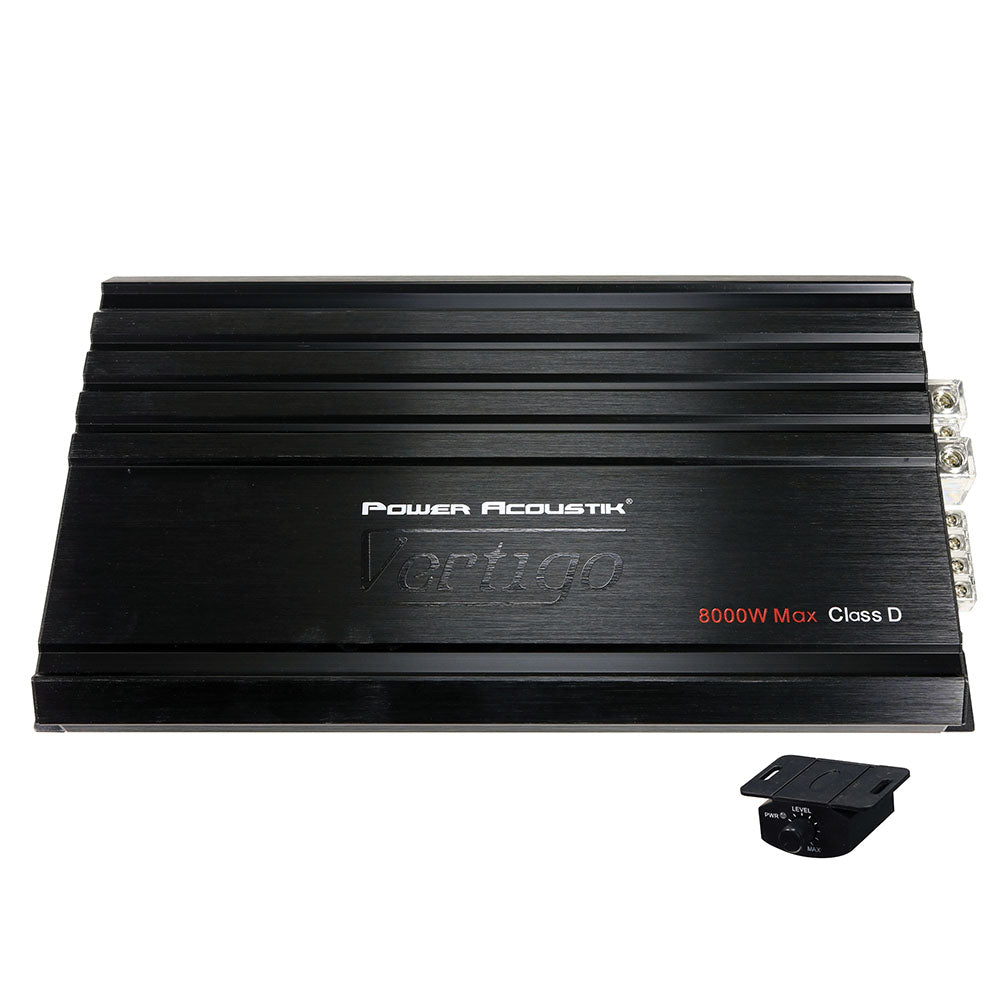 Power Acoustik VA1‑8000D 8,000 W Max Class D Monoblock Subwoofer Amplifier – Single Channel Bass Power Amp