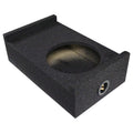 QPower QBSHALLOW10DF Single 10″ Sealed Subwoofer Enclosure – Universal Downfire/Behind Seat – Bedliner Finish