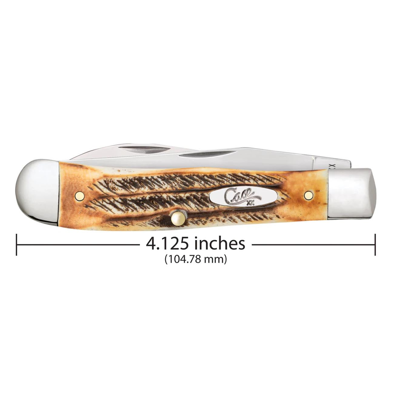 Case Knives 6.5 BoneStag Trapper Folding Pocket Knife CASE65329 – Tru-Sharp Stainless Steel Blades