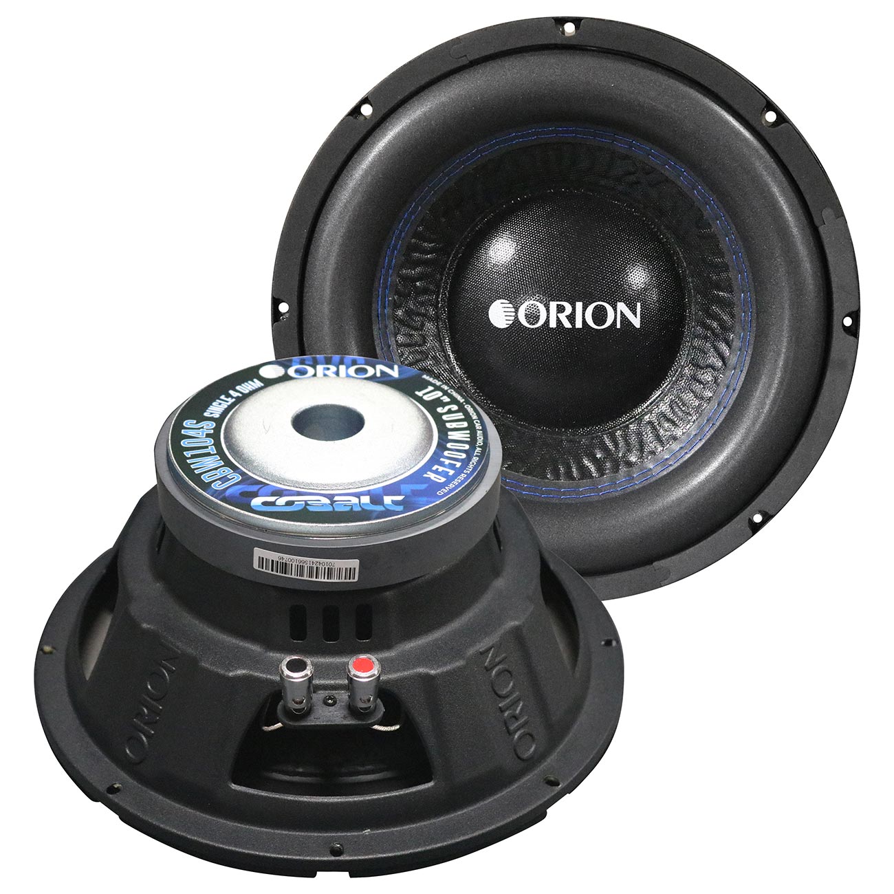 ORION CBW104S Cobalt Series 10” Car Subwoofer, 1200W Max, 300W RMS, Single 4 Ohm, 2” OFC Voice Coil, UV-Coated Cone, Foam Surround – Reliable Subwoofer for Car Audio Systems & Sub Boxes