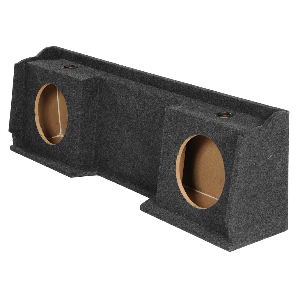 QPower BQGMC12DF Dual 12″ Sealed Empty Woofer Enclosure – Under‑Seat Down‑Firing Sub Box for 1999–2006 GMC & Chevy Extended Cab Trucks