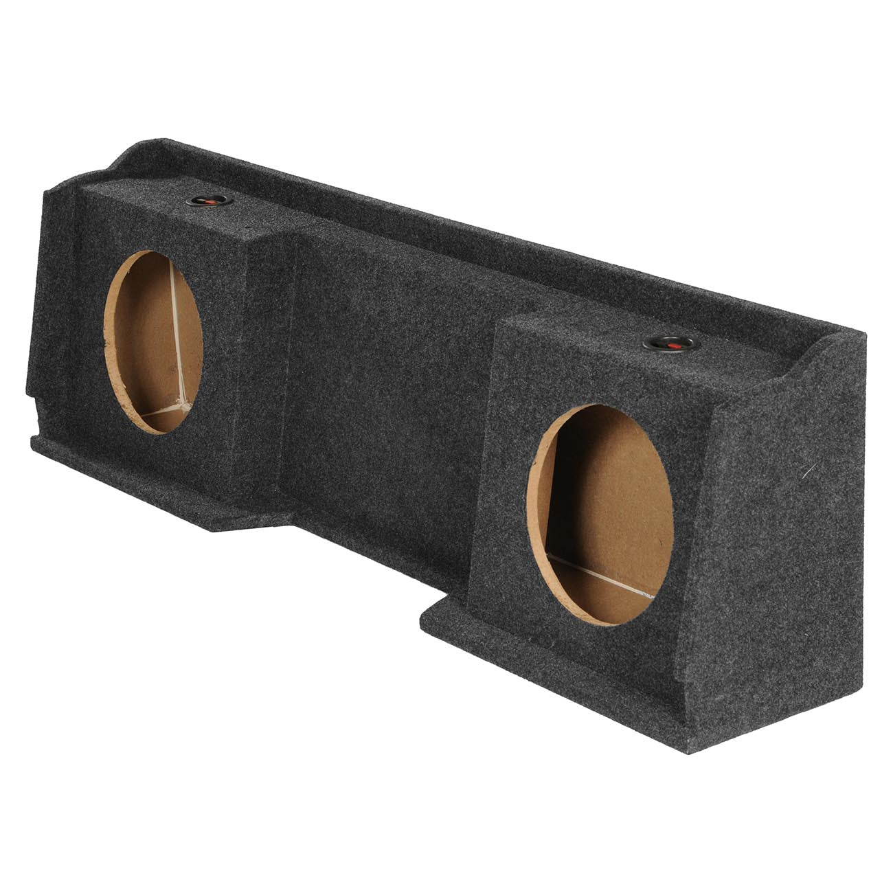 QPower BQGMC12DF Dual 12″ Sealed Empty Woofer Enclosure – Under‑Seat Down‑Firing Sub Box for 1999–2006 GMC & Chevy Extended Cab Trucks