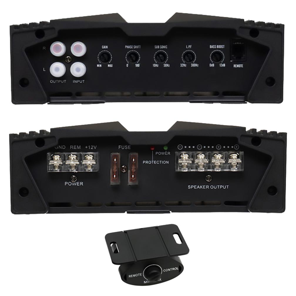 Power Acoustik OD13000 Overdrive Series 3000W Max Monoblock Amp – 1000W RMS @ 2Ω Class A/B Car Subwoofer Amplifier
