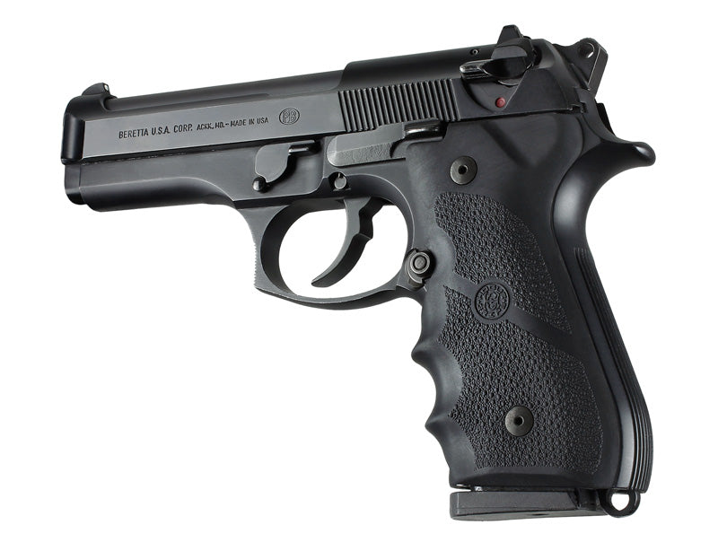 Hogue 92000 Rubber Grip for Beretta, 92F/92Fs/92SB/96/M9 W/Finger Grooves , Black