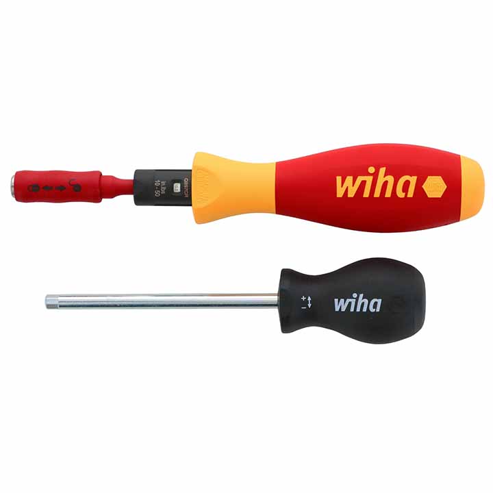 Wiha 28789 11 Piece Insulated TorqueVario-S (10-50 In/lbs) and SlimLine Blade Set