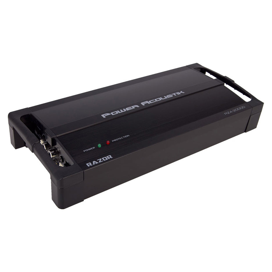 Power Acoustik RZ4-2000D 2000W Class D 4 Channel Amplifier , Black , 13.60in. x 6.30in. x 3.50in.