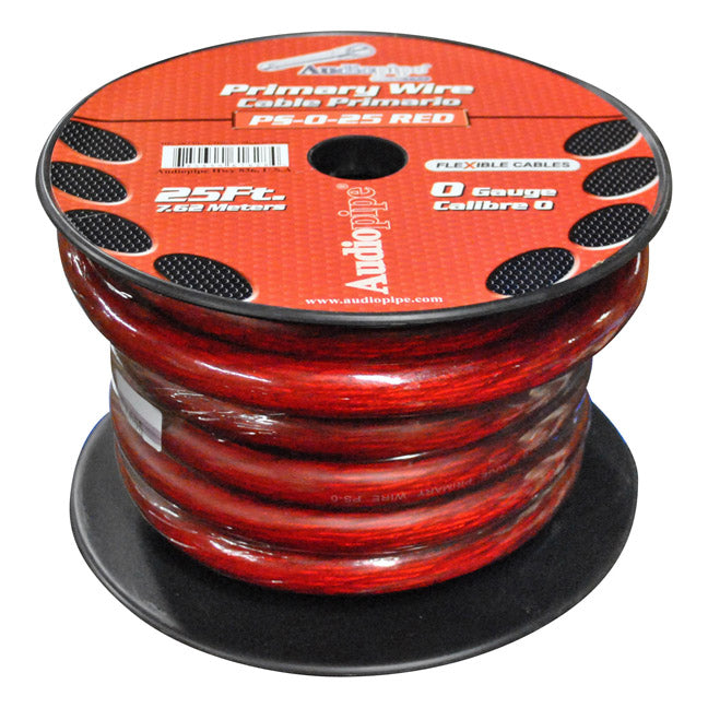 Audiopipe 25Ft 0Gauge Primary Cable Black