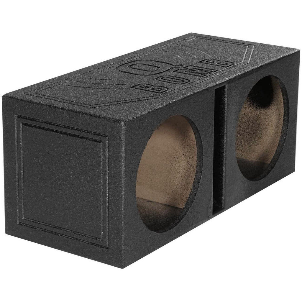 Rockville RQB10V Dual 10" Vented Subwoofer Enclosure, Bed Liner Finish, Deep Bass, Durable MDF, Pre-Wired Terminals, for Car per Car Audio Enthusiasts