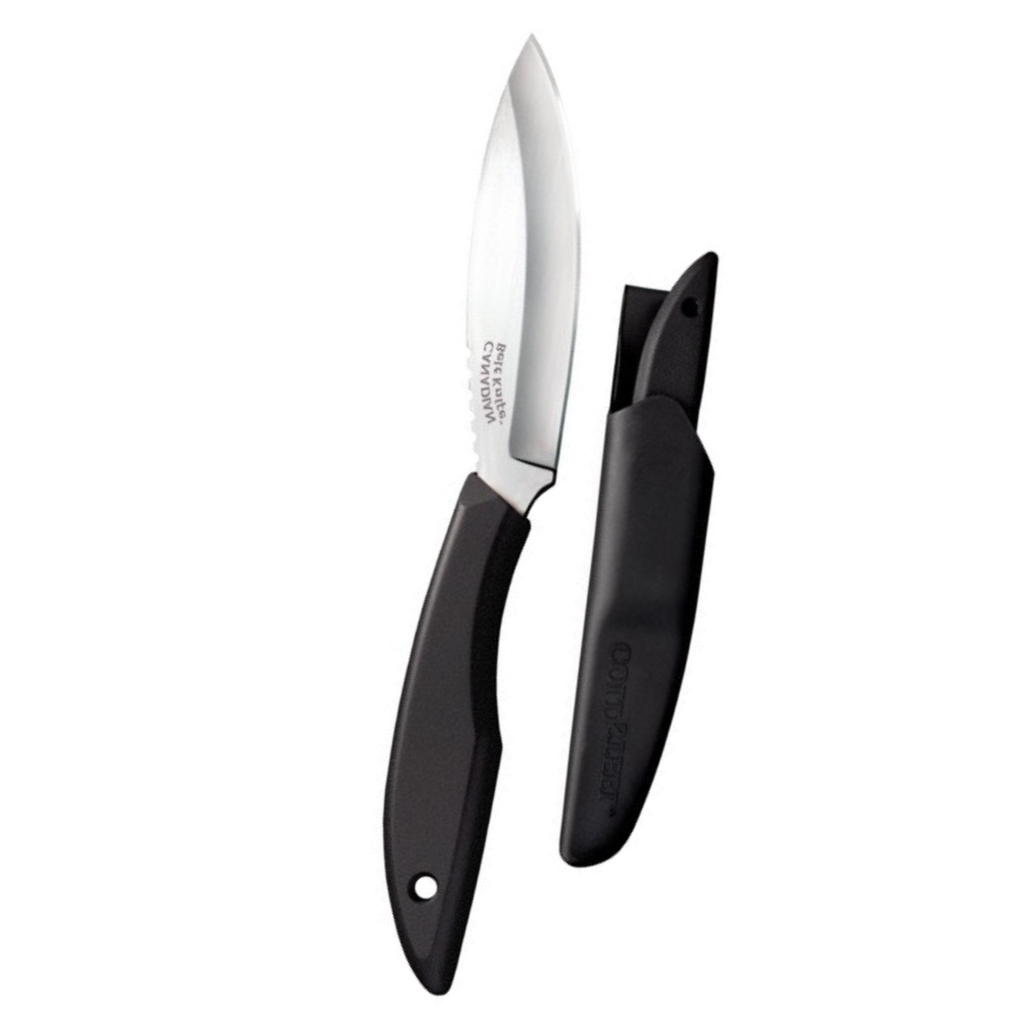 Cold Steel Canadian Belt 4" German 4116 Stainless Steel Fixed Blade Drop Point Outdoor Hunting Utility Knife, 4.5" High Impact Polypropylene Handle, Durable Secure-Ex Sheath Included