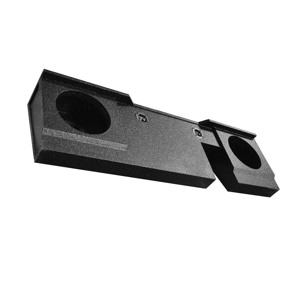 QPower QBOMB Dual 12″ Subwoofer Enclosure for 2004–2008 Ford F-150 SuperCrew Cab – Custom Fit Truck Sub Box, MDF Bedliner Finish (QBFORD122004)