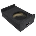 QPower QBSHALLOW12DF QBOMB Single 12″ Sealed Downfire/Behind-Seat Subwoofer Box