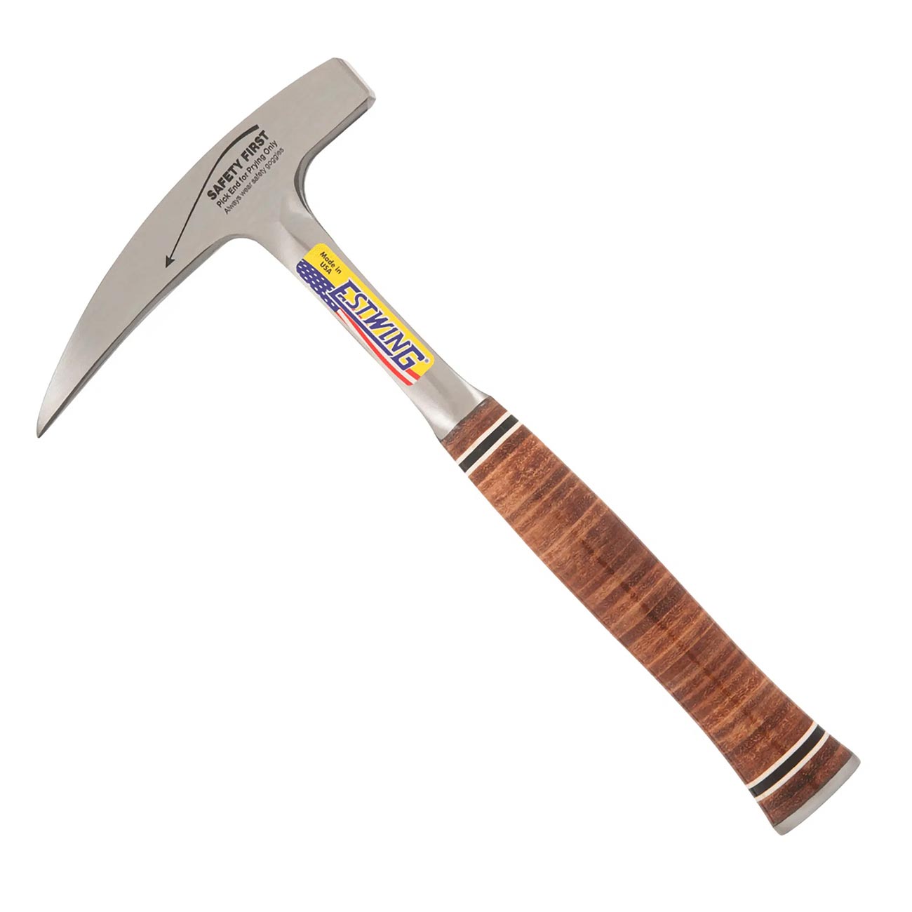 ESTWING Rock Pick - 22 oz Geology Hammer with Pointed Tip & Genuine Leather Grip - E30