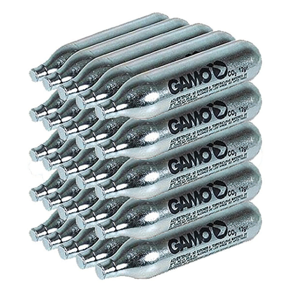 Gamo 62124702554 12-Gram Replacement CO2 Cylinders, 25-Pack