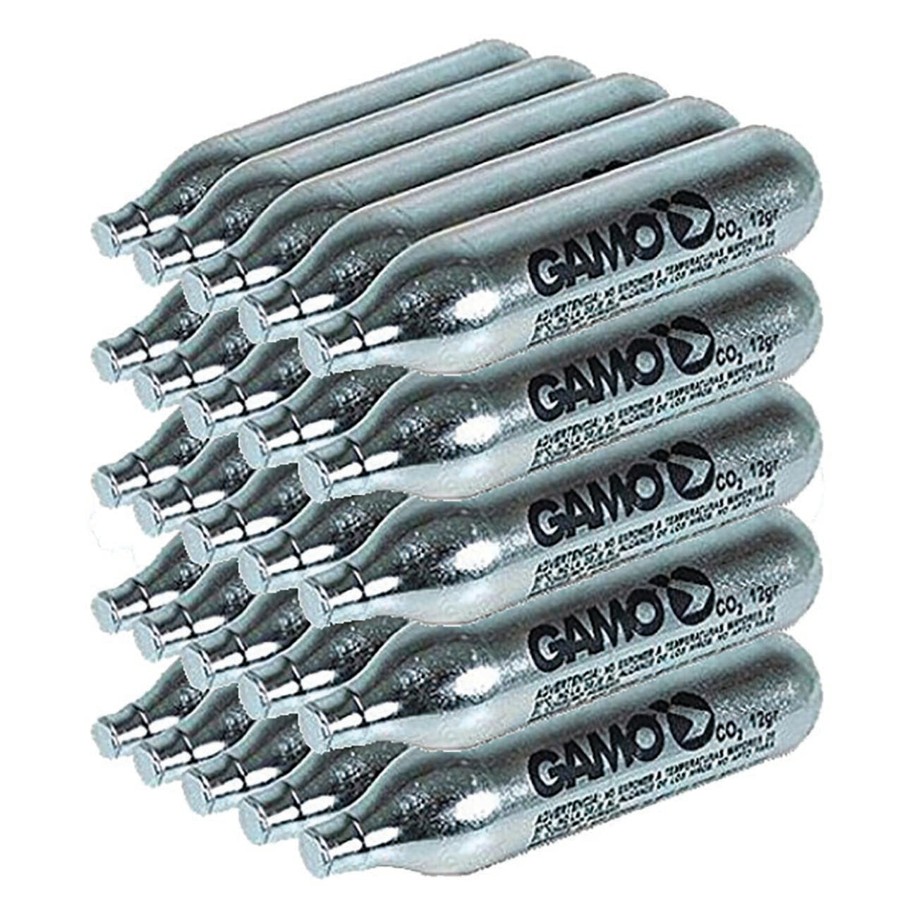 Gamo 62124702554 12-Gram Replacement CO2 Cylinders, 25-Pack