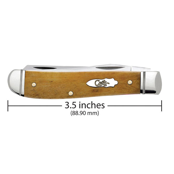 Case WR XX Pocket Knife Smooth Antique Bone Mini Trapper Item #58188 - (6207 SS) - Length Closed: 3 1/2 Inches