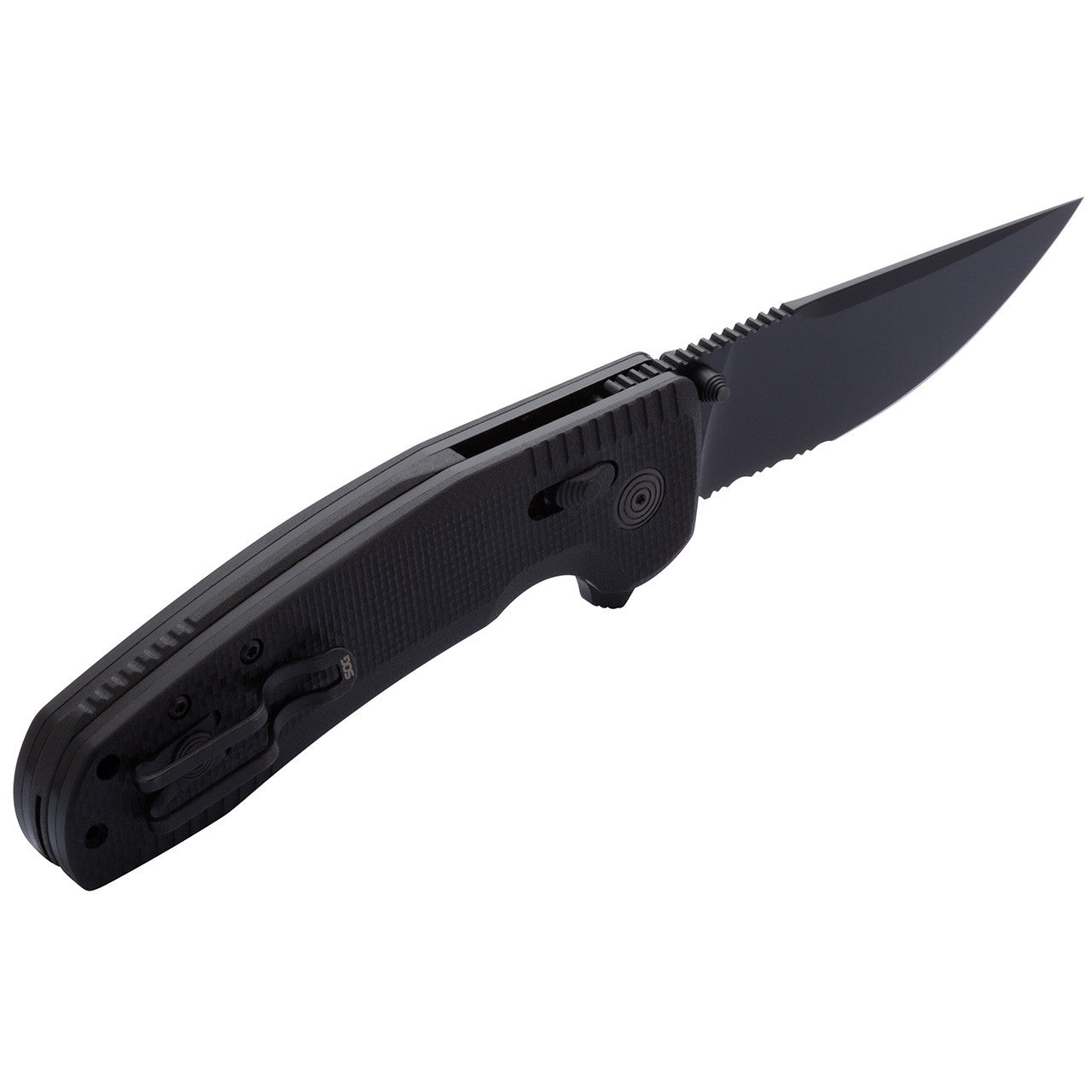 SOG-TAC XR Professional Partially Serrated Tactical Folding Knife | 3.4" D2 Tool Steel Blade Ultra-Grip G10 Handle