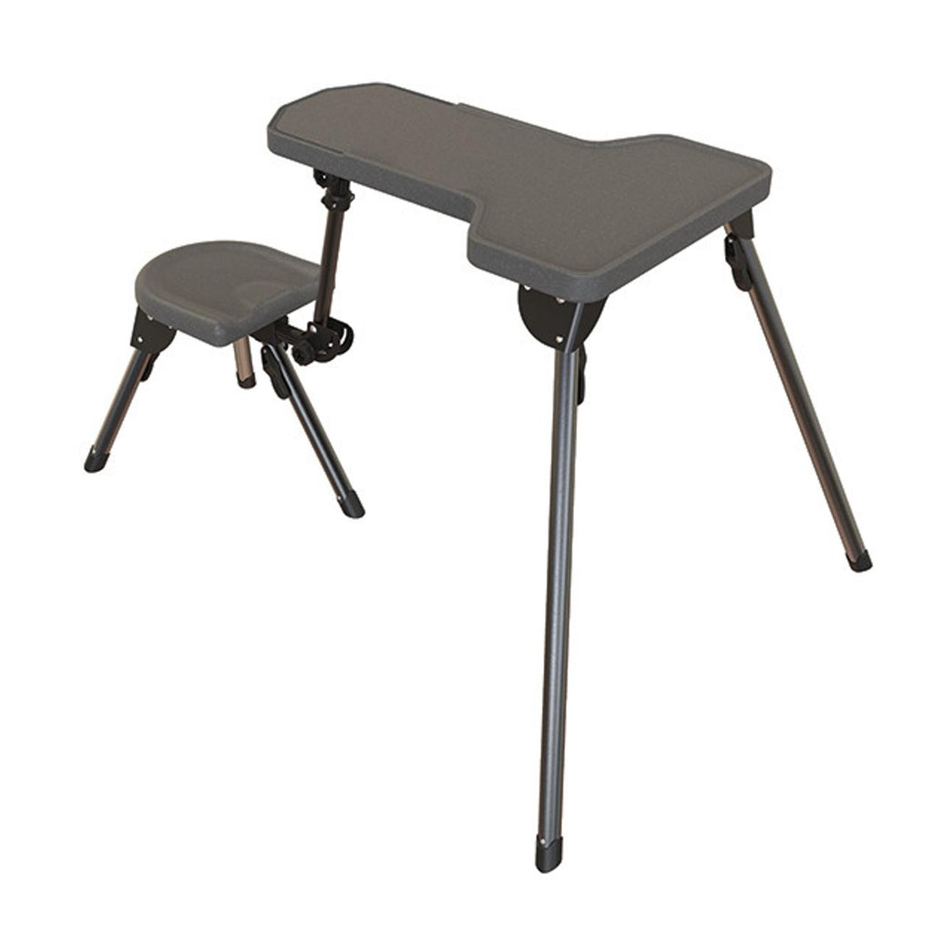 Caldwell Stable Table Lite with Weatherproof Tabletop, Ambidextrous Seat and Fully Collapsible Design for Easy Transport and Outdoor Target Shooting