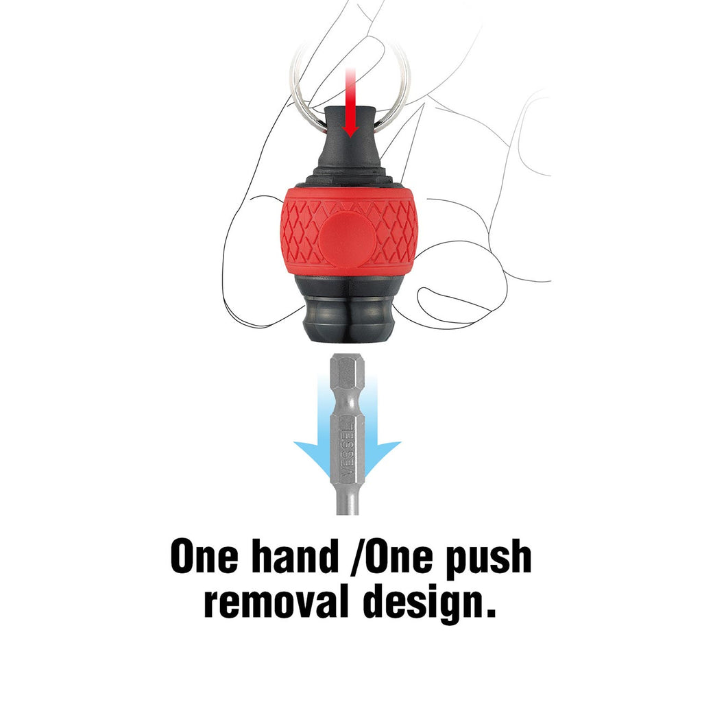 VESSEL BALL GRIP Carrying Bit Holder (Green) No.QB-22GU QB22GU