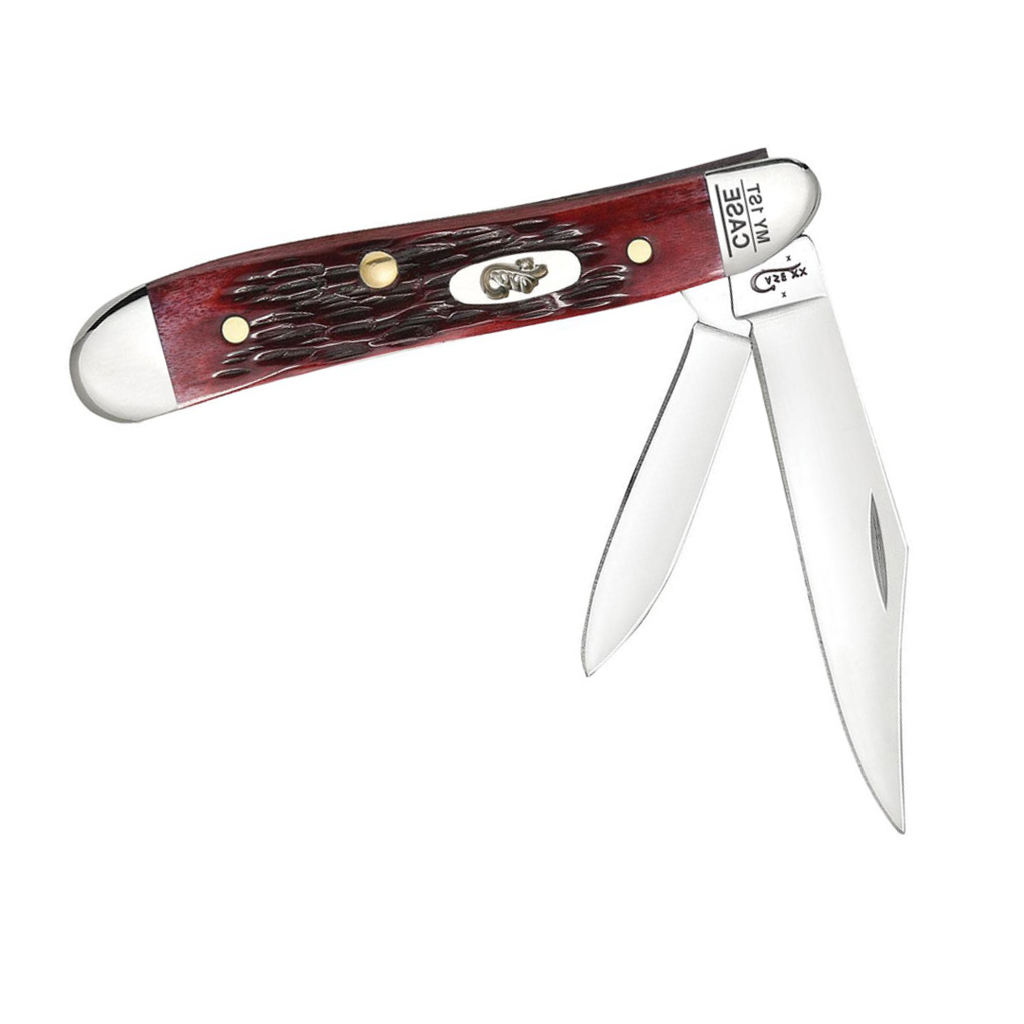 Case WR XX Pocket Knife My First Pocket Worn Old Red Bone Peanut Item #3693 - (6220 SS) - Length Closed: 2 7/8 Inches
