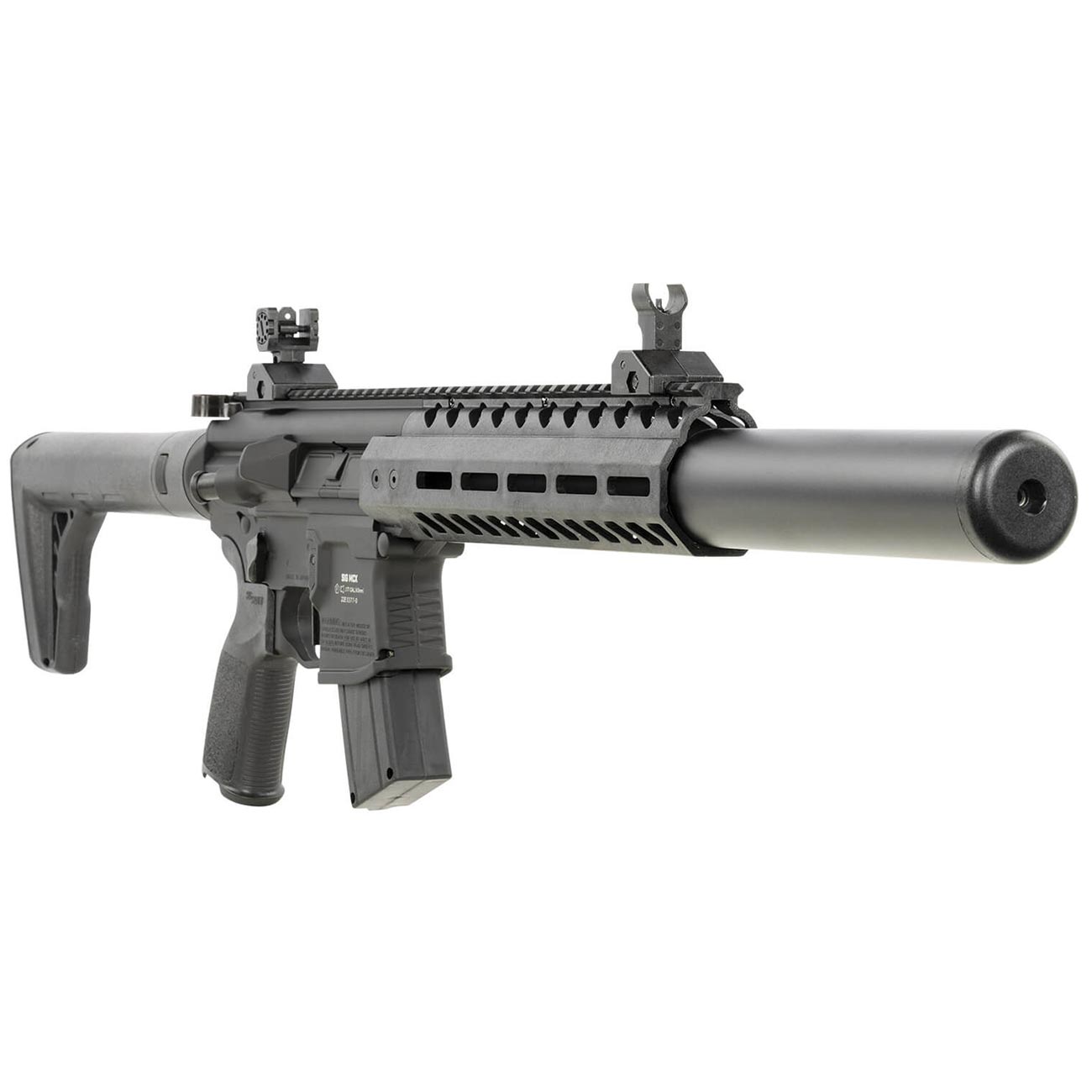 Sig Sauer Hunting Firearm GEN II Air Rifle, .177 Cal, 90 gr CO2, 30 rd Pellet Mag, Hunting Firearm Handguard, Semi-Auto, Black (AIR-MCX-177-G2-BLK)