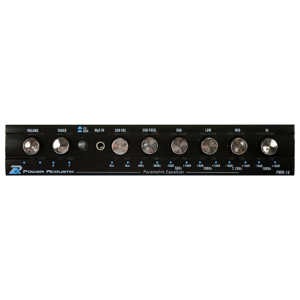 POWER ACOUSTIK PA 4 Band EQ 7 Volt Blue Illumination