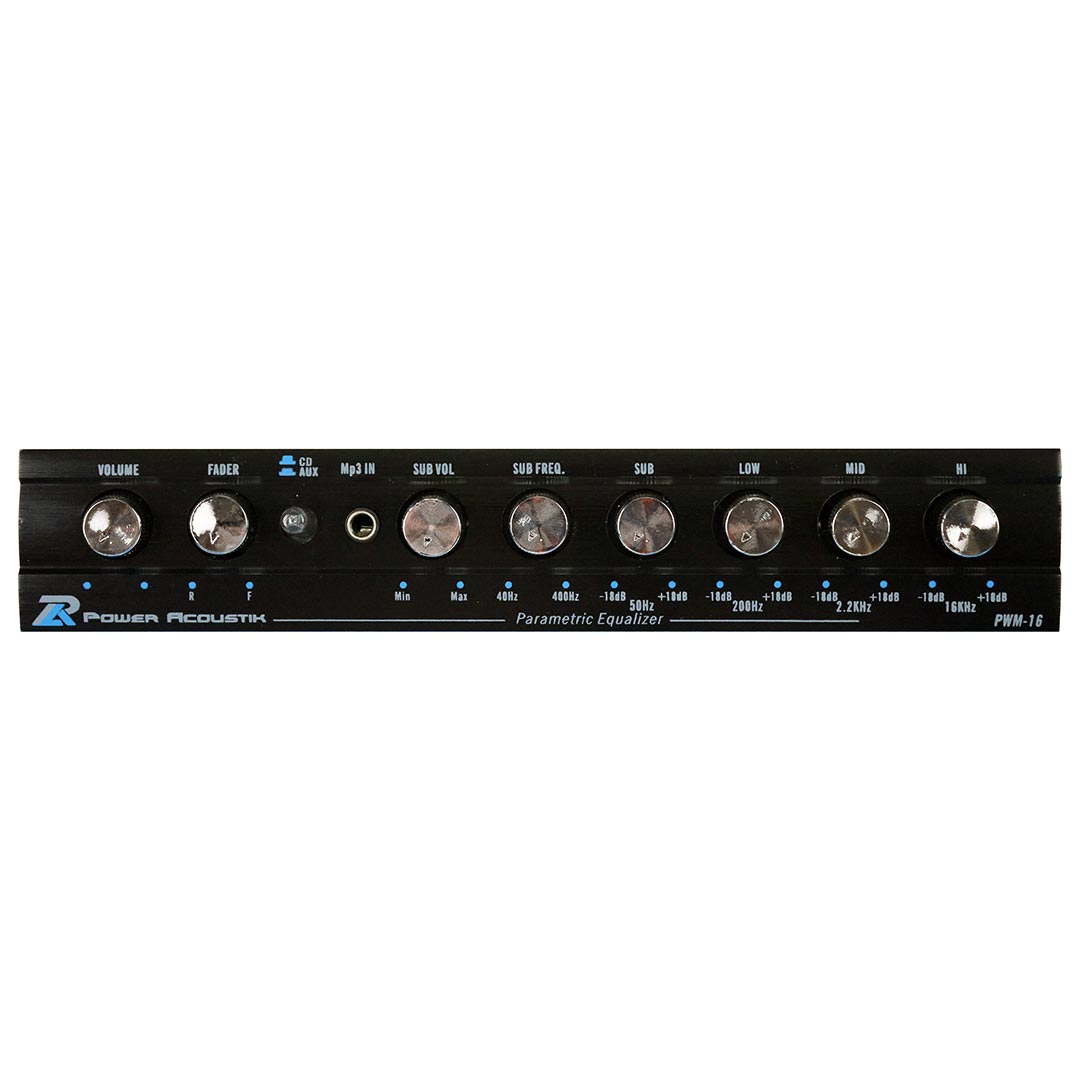 POWER ACOUSTIK PA 4 Band EQ 7 Volt Blue Illumination