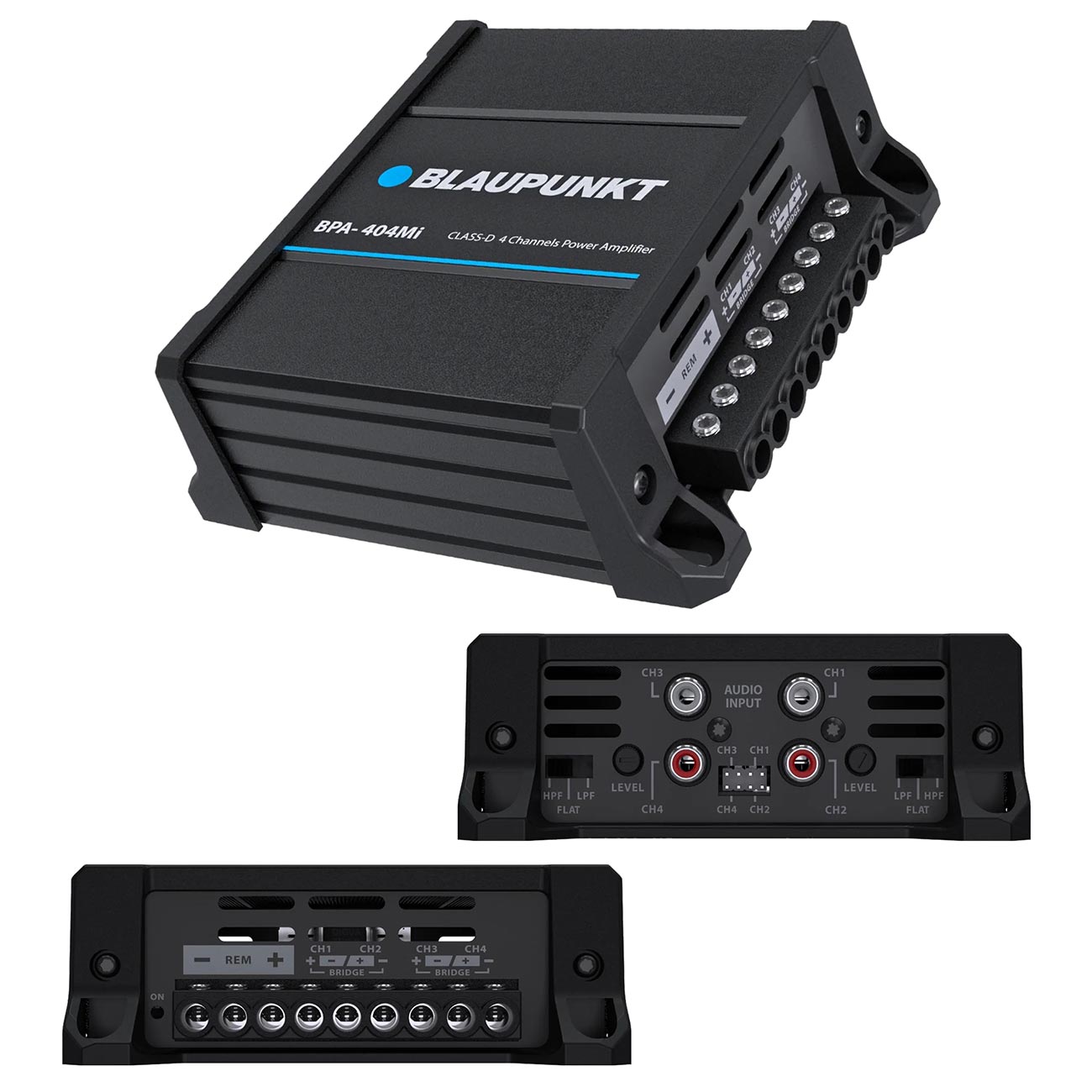 Blaupunkt BPA404MI Micro 4-Channel Car Amplifier – 420W RMS / 1000W Max, Compact High-Performance Amp