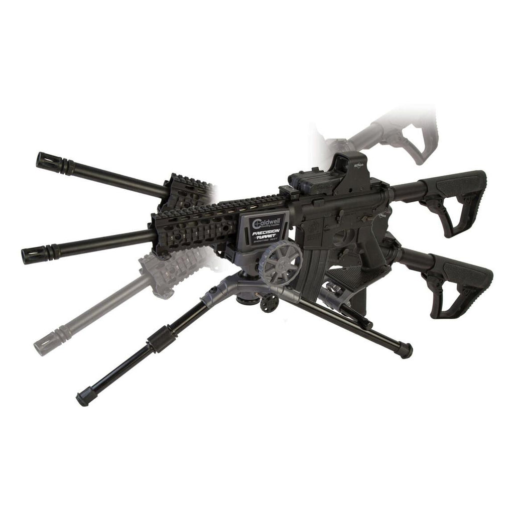 Caldwell Precision Turret Rest with Adjustable Ambidextrous Swivel Design and Detachable Magazine Rest with Pistol Grip Attachment for Rifles, Shot Stabilization, and Target Shooting