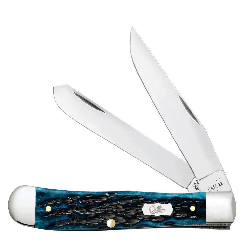 Case Cutlery CA51850: Trapper Med Blue Peach Seed