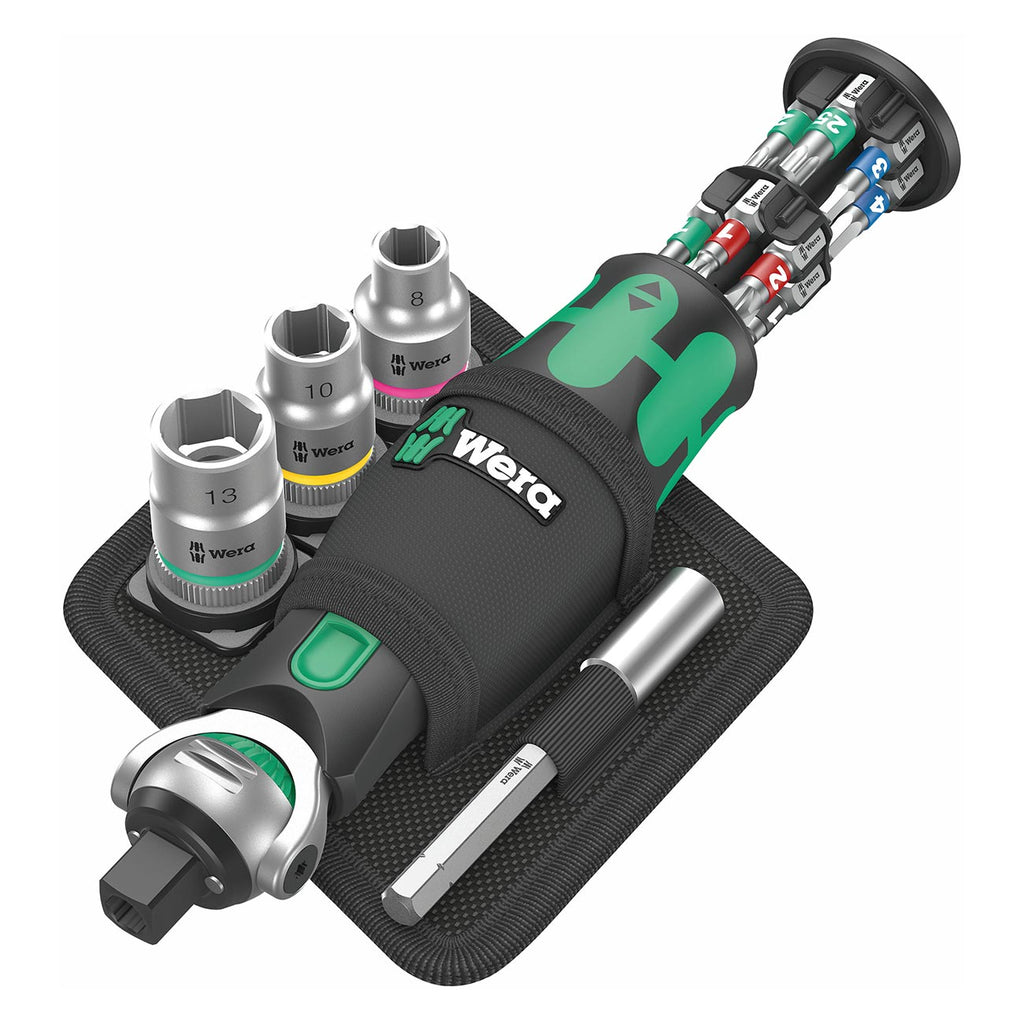 Wera 05004281001 Pocket 3/8″ Drive Ratchet Metric Socket & Bit Set – 18-Piece