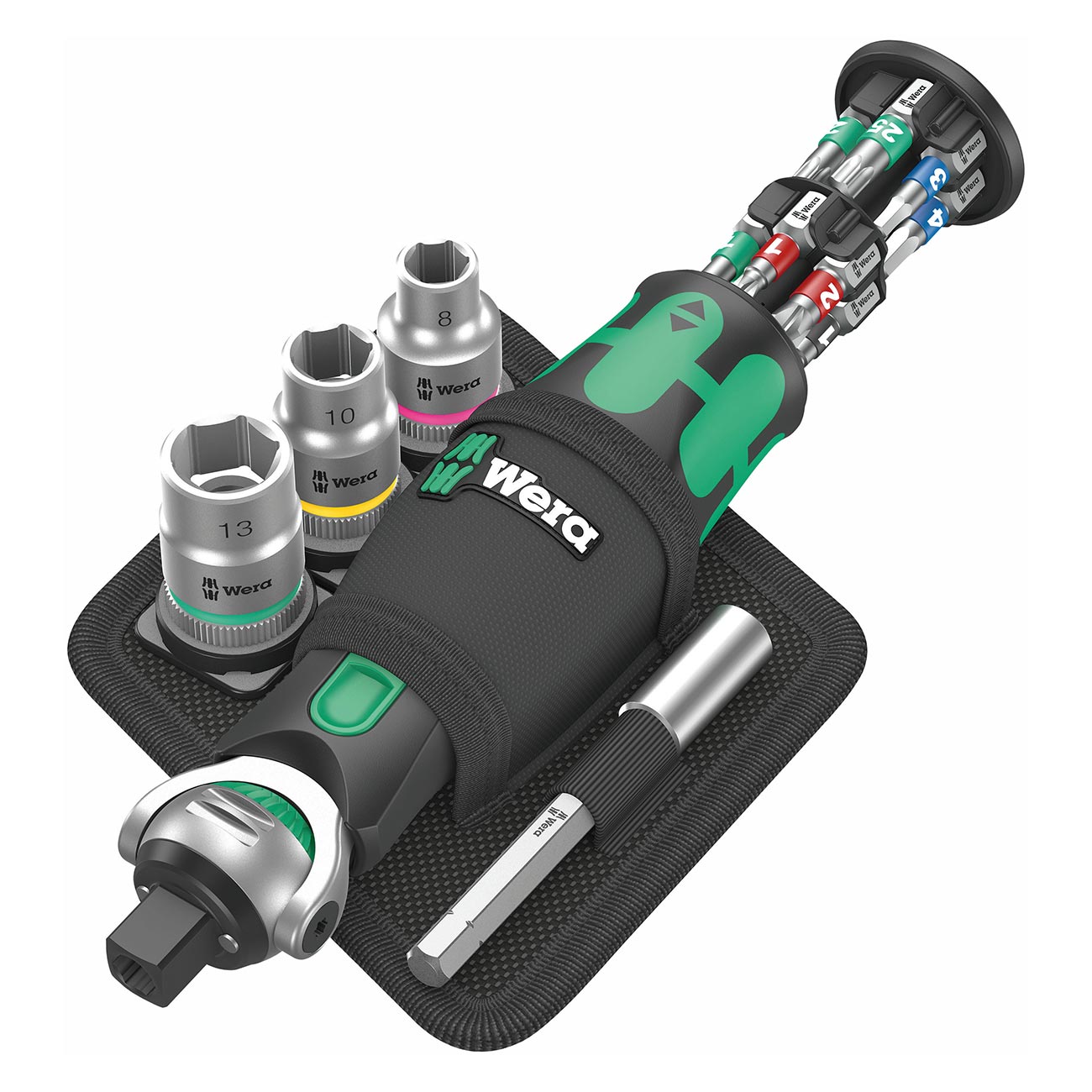Wera 05004281001 Pocket 3/8″ Drive Ratchet Metric Socket & Bit Set – 18-Piece
