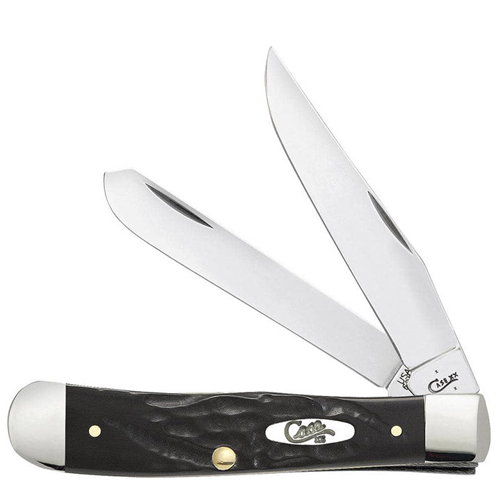 Case WR XX Pocket Knife Rough Black Jigged Synthetic Trapper Item #18221 - (6254 SS