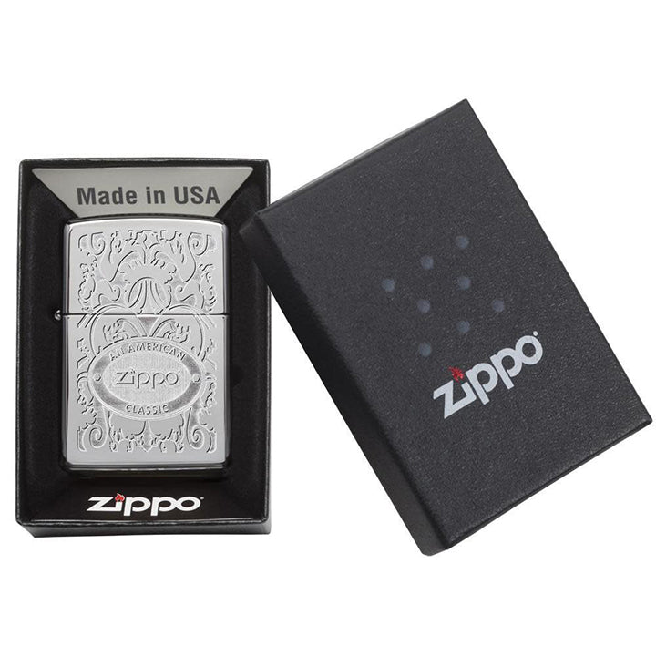 Zippo Crown Stamp High Polish Chrome Pocket Lighter, One Size (24751)
