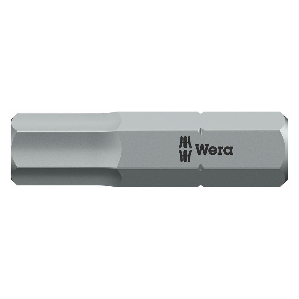Wera Hexagon Screwdriver Bit — 1/4″ Drive Hex-Plus Bit: 6 mm × 25 mm (05056330001)