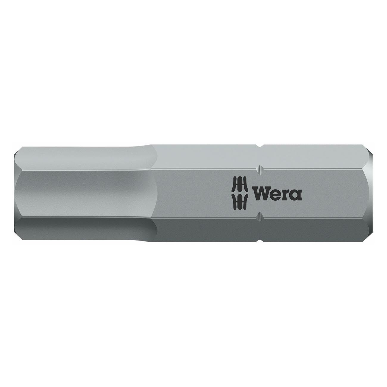 Wera Hexagon Screwdriver Bit — 1/4″ Drive Hex-Plus Bit: 6 mm × 25 mm (05056330001)