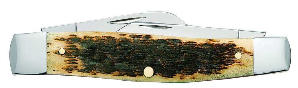 Case WR XX Pocket Knife Amber Jigged Bone Large Stockman Cv Item #204 - (6375 Cv) - Length Closed: 4 1/4 Inches