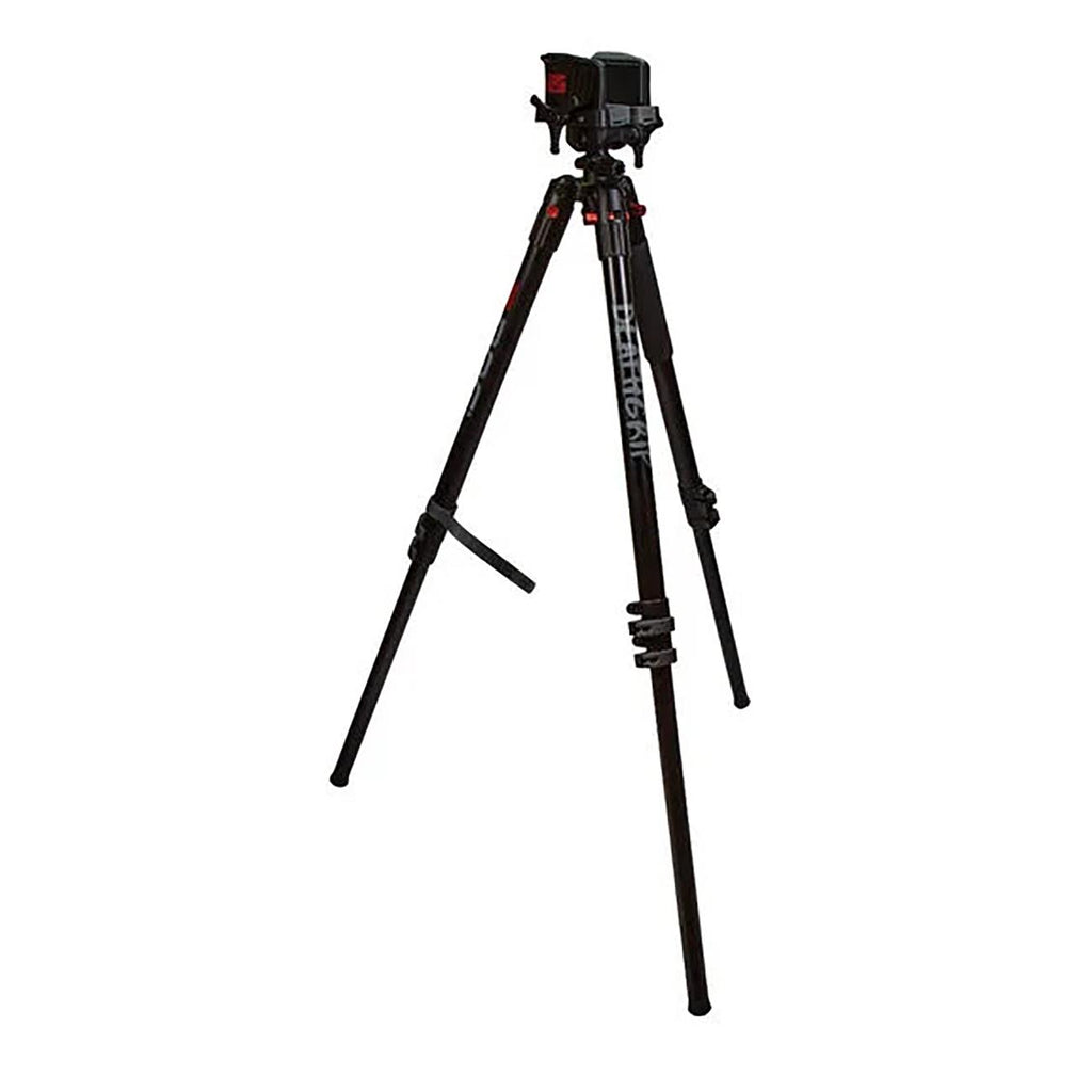BOG DeathGrip Aluminum Tripod with Durable Aluminum Frame, Lightweight, Stable Design, Bubble Level, Adjustable Legs, Shooting Rest, and Hands-Free Operation for Hunting, Shooting, and Outdoors
