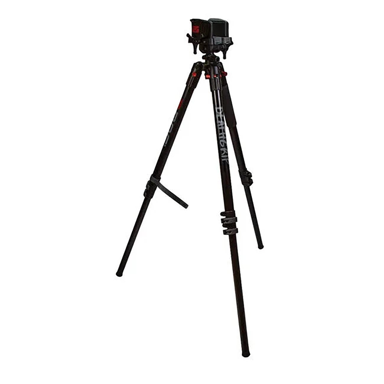 BOG DeathGrip Aluminum Tripod with Durable Aluminum Frame, Lightweight, Stable Design, Bubble Level, Adjustable Legs, Shooting Rest, and Hands-Free Operation for Hunting, Shooting, and Outdoors