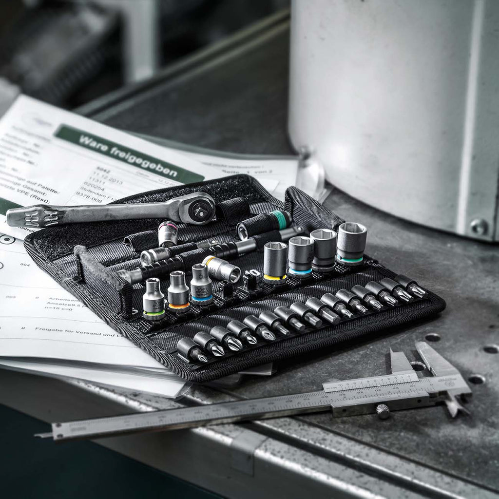 Wera 05004018001 1/4” Drive Switch Ratchet Metric Socket Set – 28-Piece Precision Tool Kit