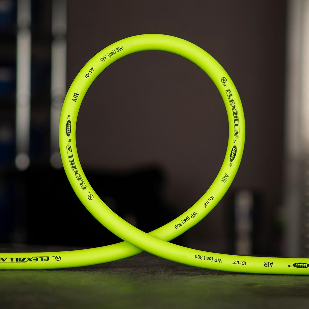 Flexzilla HFZ1204YW4S Swivel Whip Air Hose 4 Ft | 1/2" MNPT Swivel x 1/2 in" MNPT Ends | Extreme All Weather Flexibility | Lightweight