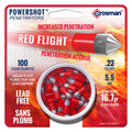 Powershot Red Flight Penetrator (Red), .22 Caliber, 16.7 Grain, 100 Count