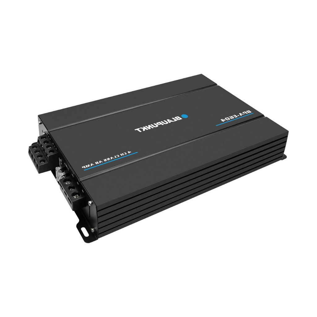 BLAUPUNKT BPA-E604 4-Channel Class AB Car Amplifier - 1800W Max Power, Bridged 360W RMS - Compact Design for Superior Sound Clarity