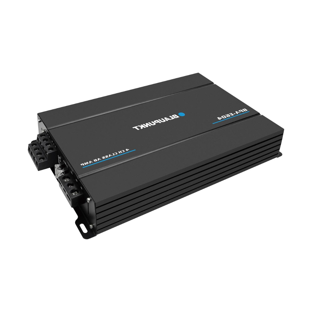 BLAUPUNKT BPA-E604 4-Channel Class AB Car Amplifier - 1800W Max Power, Bridged 360W RMS - Compact Design for Superior Sound Clarity