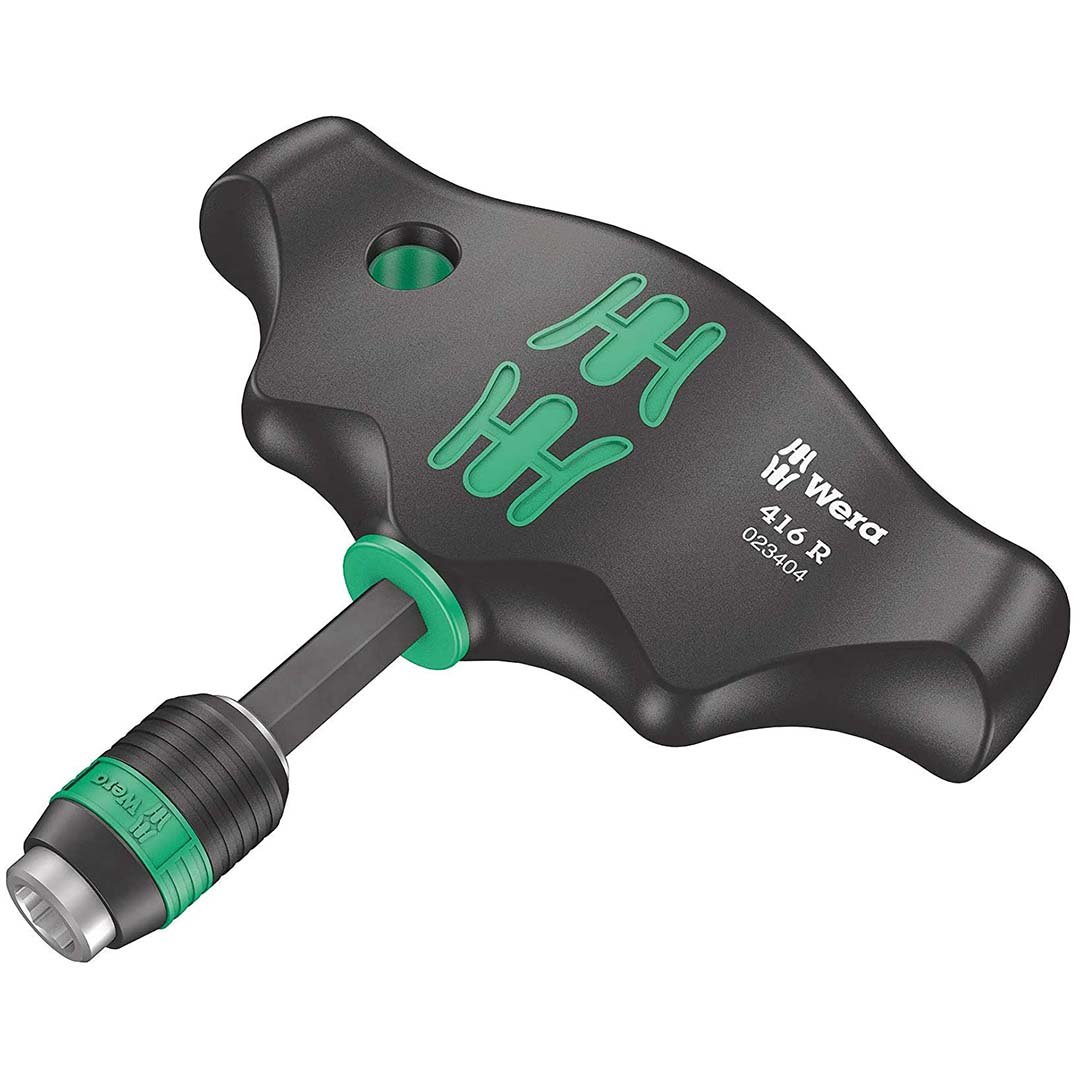 Wera 05023404001 416 R T-Handle Bit Holding Screwdriver – 1/4″ Rapidaptor Quick-Release Holder