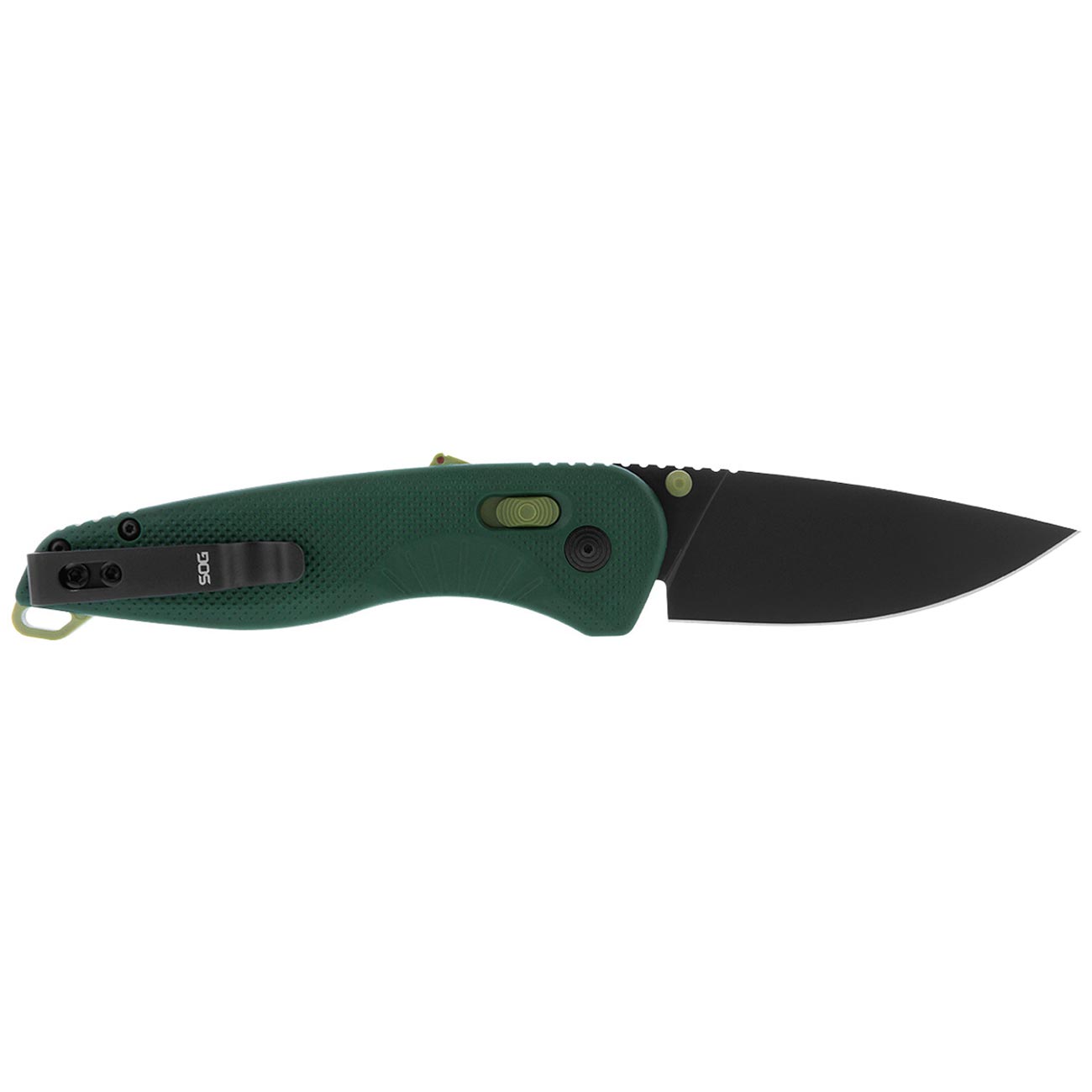 SOG Aegis AT Ambidextrous Outdoor Pocket Easy to Carry Folding Knives | CRYO D2 Stainless Steel Blade | AT-XR Lock, Forest/Moss