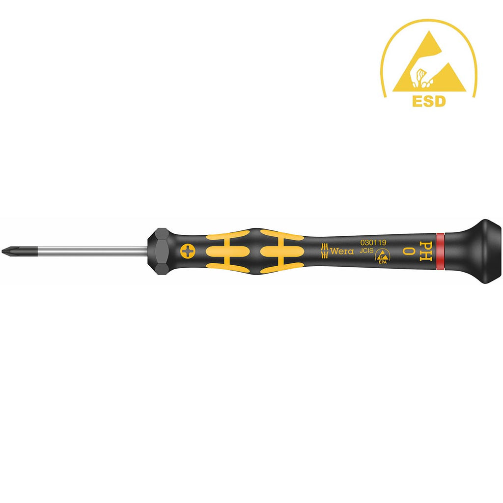 Wera ESD-Safe Micro Screwdriver: Phillips PH #000 x 40mm - 05030117001