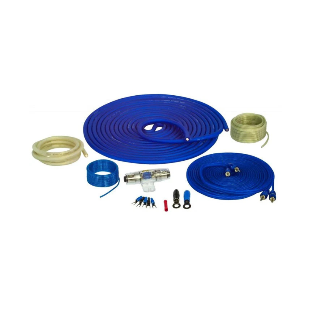 Stinger 4-Gauge Copper Amplifier Wiring Kit, 1200 Watt Sub Wiring Kit, Complete Amp Wiring KIt for Complete Installation (4 Gauge - 1200 Watt)